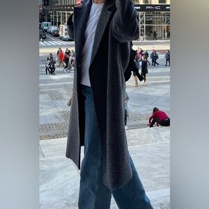 Massimo Dutti Gray Houndstooth Jacket